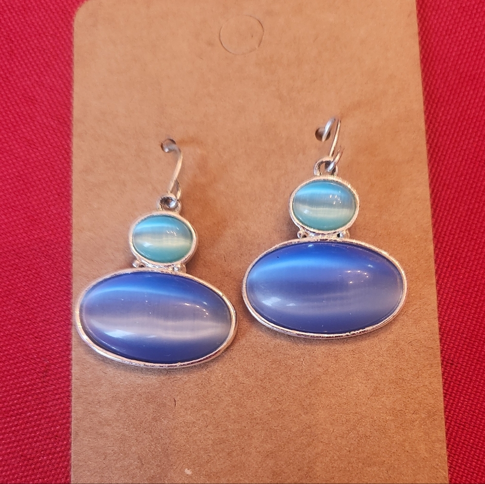 Blue and Turquoise Dangle Earrings